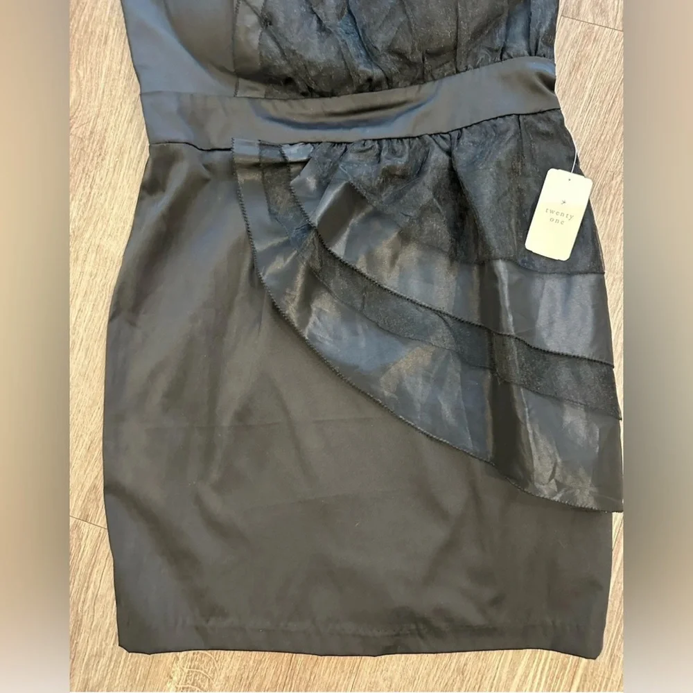 forever 21 Dress Mini Y2K whimsigoth Witchcore Dark fairy Strapless Witchy L NWT